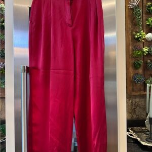 Ann Taylor Vibrant Red Wide Leg Pants